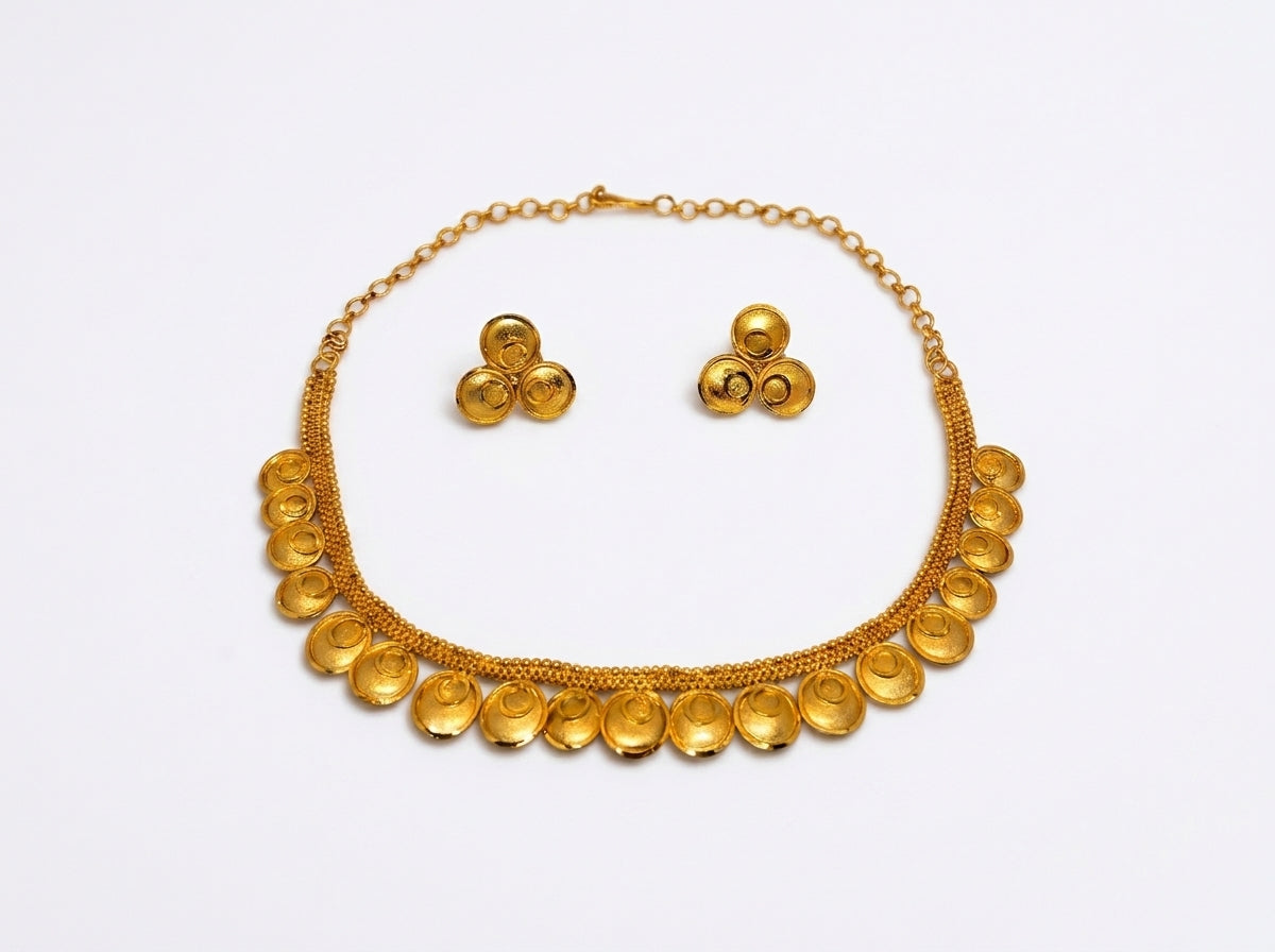 Royal Coin bloom Necklace Set