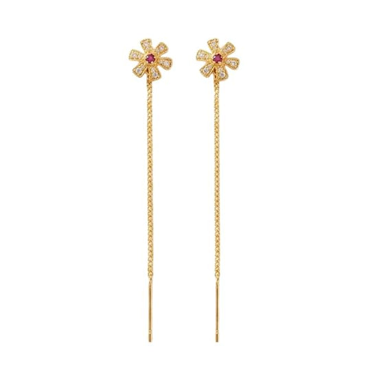Floral Handmade Traditional Threader Earrings