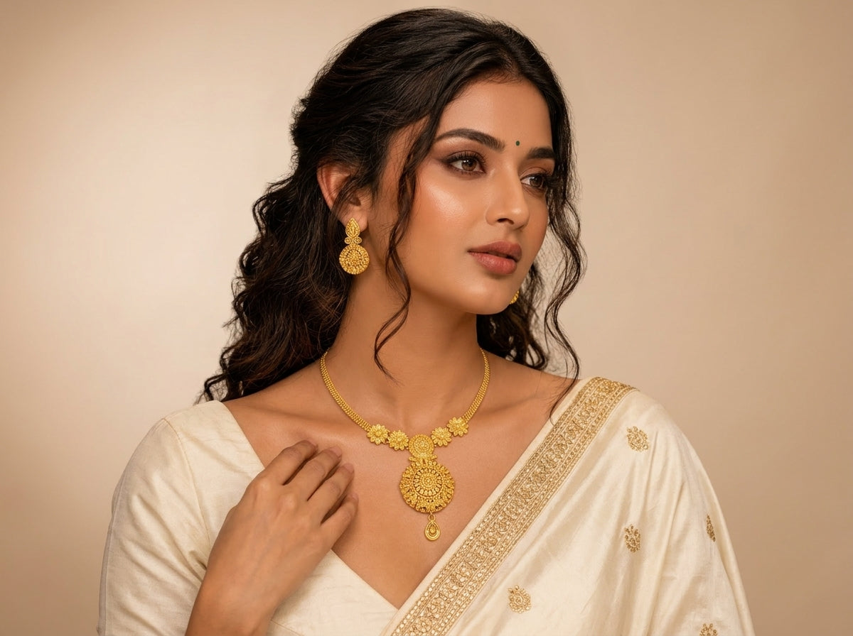 Sunveil Gold Necklace Set