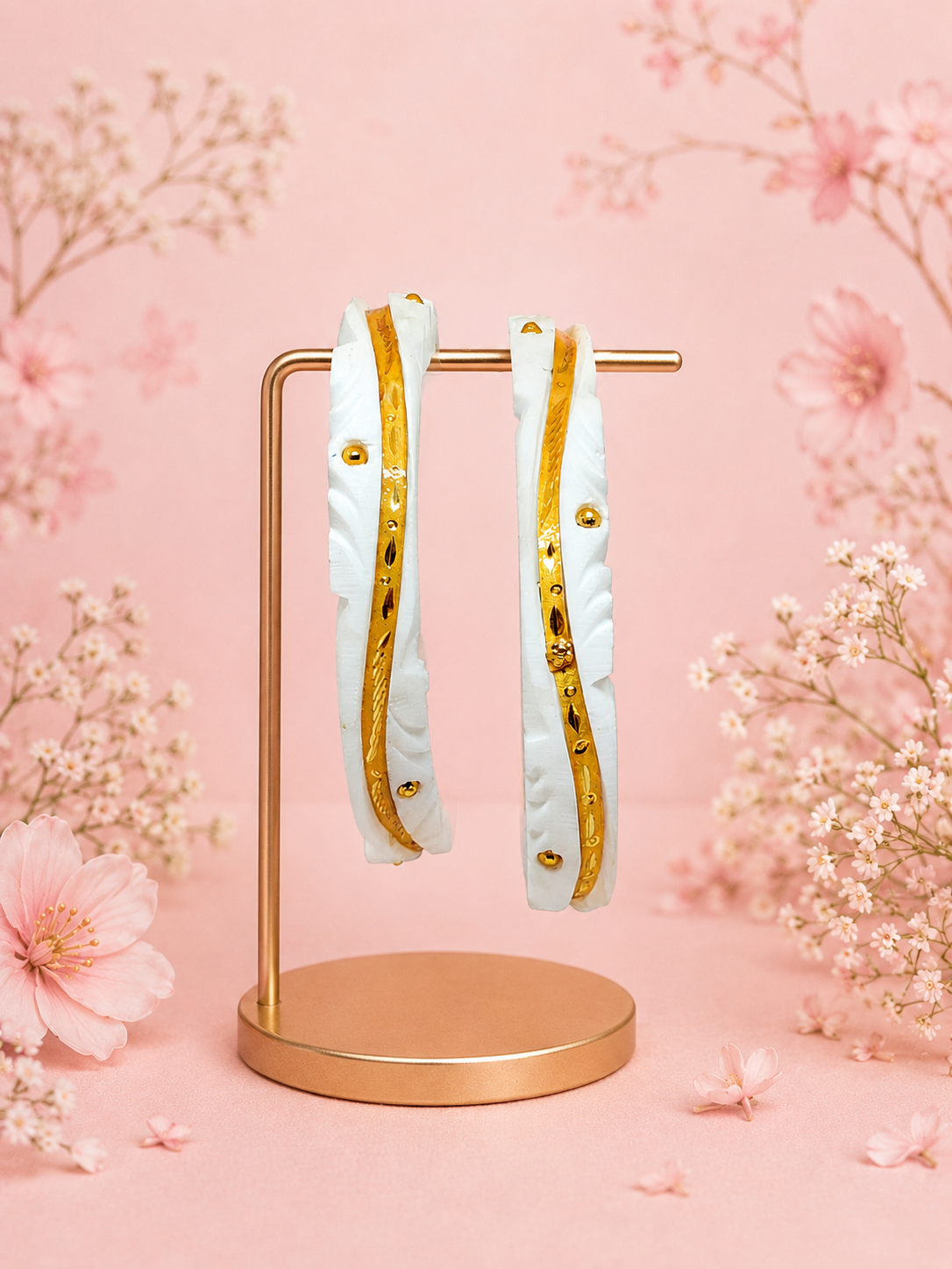 White Shakha, Gold Plated Shakha, Designer Shakha, Bengali Shakha, Bridal Shakha, Traditional Bangles, Wedding Jewellery, Bengali Bride,