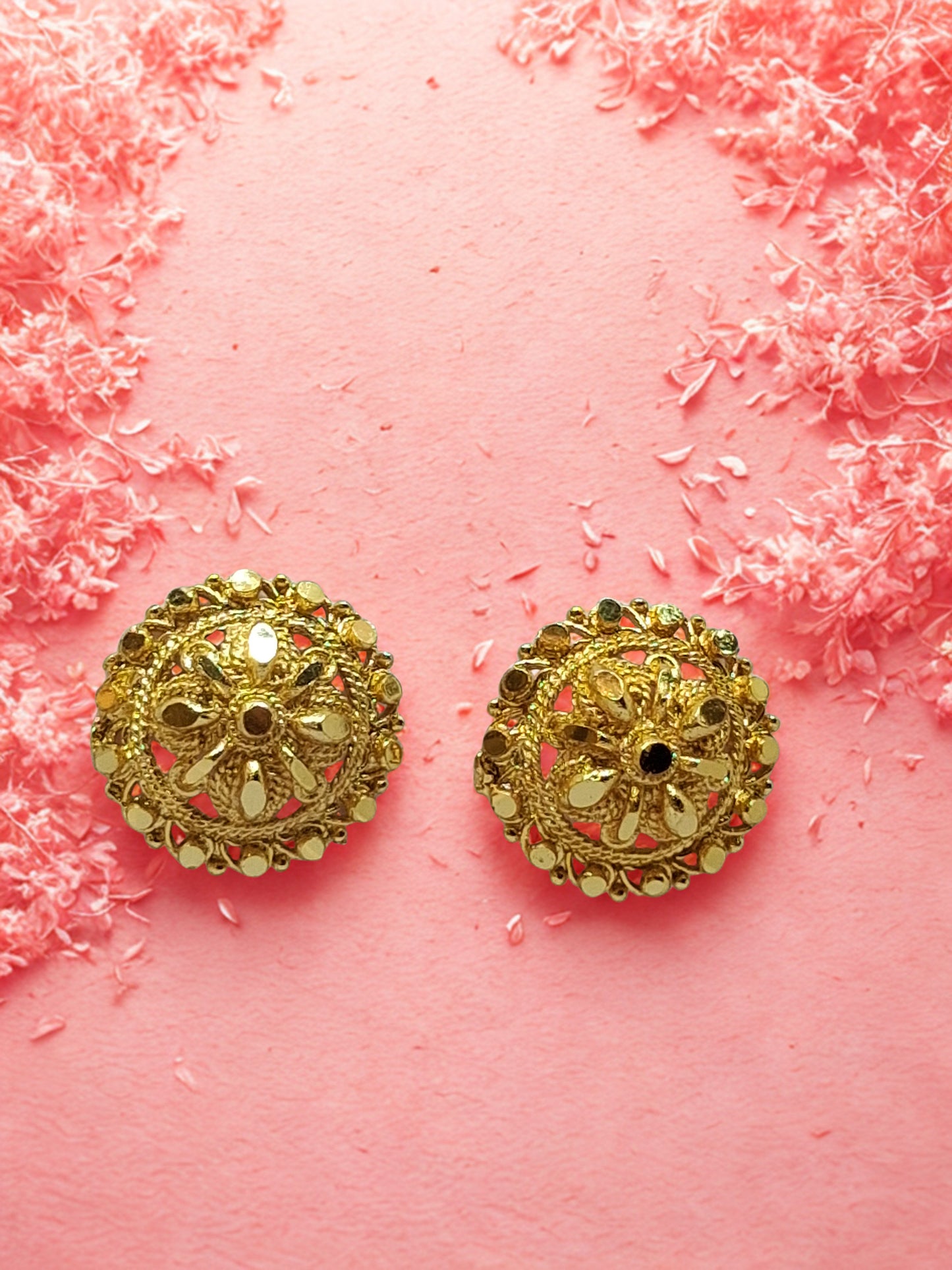 Royal Bloom Gold-Plated Statement tops