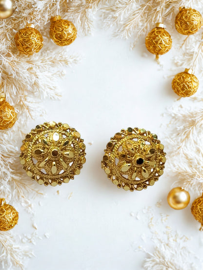 Royal Bloom Gold-Plated Statement tops